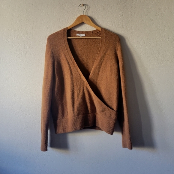 Madewell Sweaters - Madewell Wrap-Front Pullover Sweater in Coziest Yarn